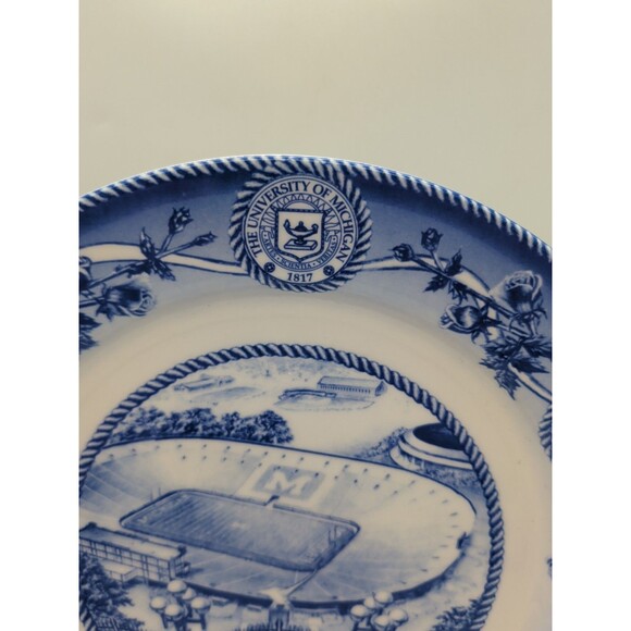 U of Michigan Stadium Collectible Plate Homer Laughlin Football The Big House - Picture 4 of 10